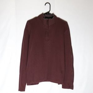 Hugo Boss 1/4 Snap Jumper Men's 2XL Red Long Sleeve Pullover Sweater